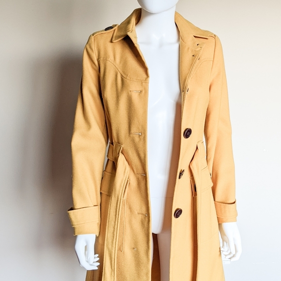 Mustard Yellow Trenchcoat Jacket - Picture 5 of 9